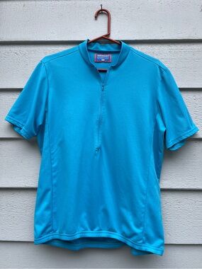 Performance Half-Zip Bicycle Jersey, Men’s Size Large, Blue